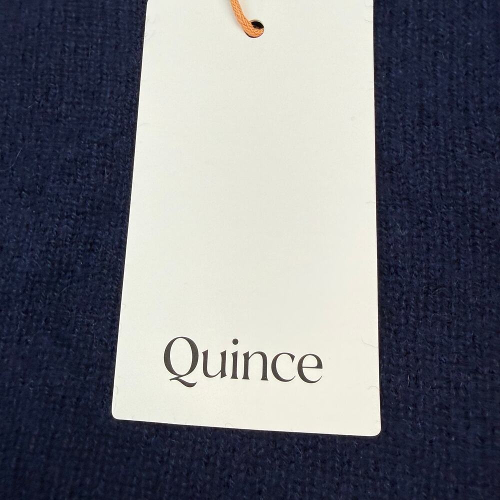 Quince Mongolian Cashmere Boatneck Sweater Navy Size L NWT Quiet Luxury - Picture 8 of 12